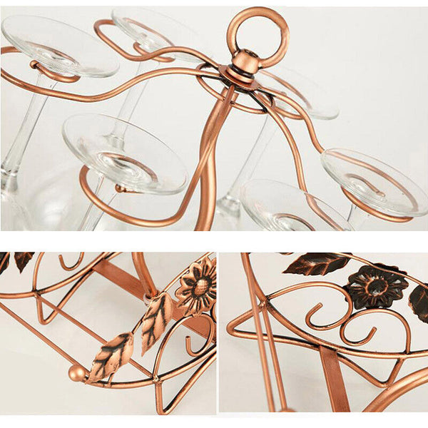 Wine Rack Wine Bottle Holder Glass Cup Holder Display Champagne Bottles Stand