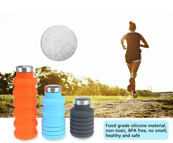 Water Bottle Retractable Folding Coffee Bottle Outdoor Travel Drinking Bottle