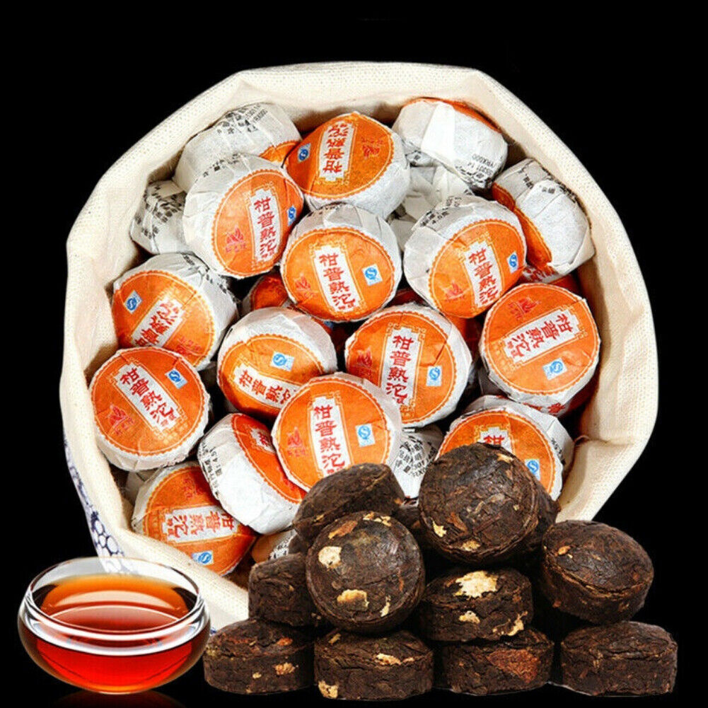 Puerh Tea Cake Small Tangerine Peel Pu'er Tea  Puer Black Tea500g/1.1LB