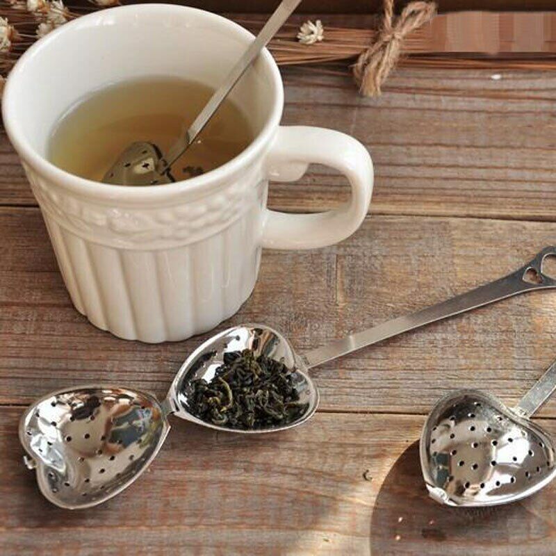 Tea Infuser Spoon Strainer  Stainless Steel Practical Heart Shape Steeper Spoon