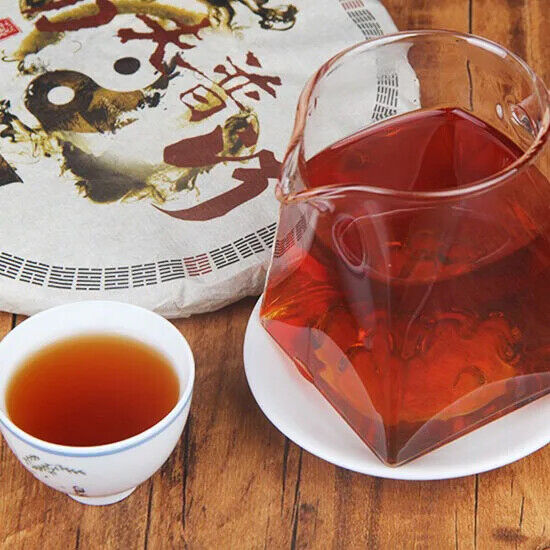 Yunnan Kongfu Puer Tea Cake Shu Puerh 357 Gram Cha Bing Yunnan Qizi Cha