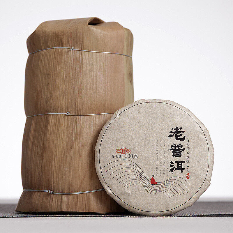 HelloYoung 100g Yunnan Pu'er Tea Menghai Ripe Tea Old Pu'er Jiao Mu Ripe Tea Cake