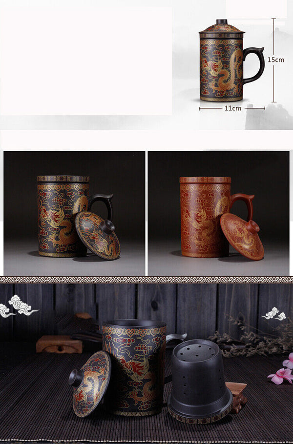 Teacup Pu'er Filter Tea Cup Ceramic Cups Office Cups Travel Kung Fu for Teas