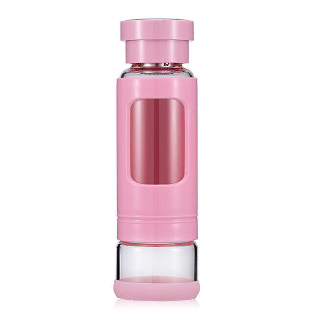 Tea Water Bottle Glass Water Bottle Tea Infuser Portable Heat-resisting 4 Colors