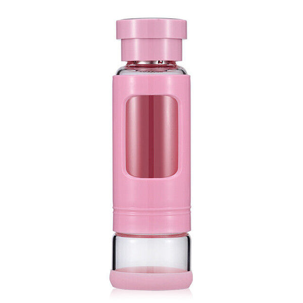 Tea Water Bottle Glass Water Bottle Tea Infuser Portable Heat-resisting 4 Colors