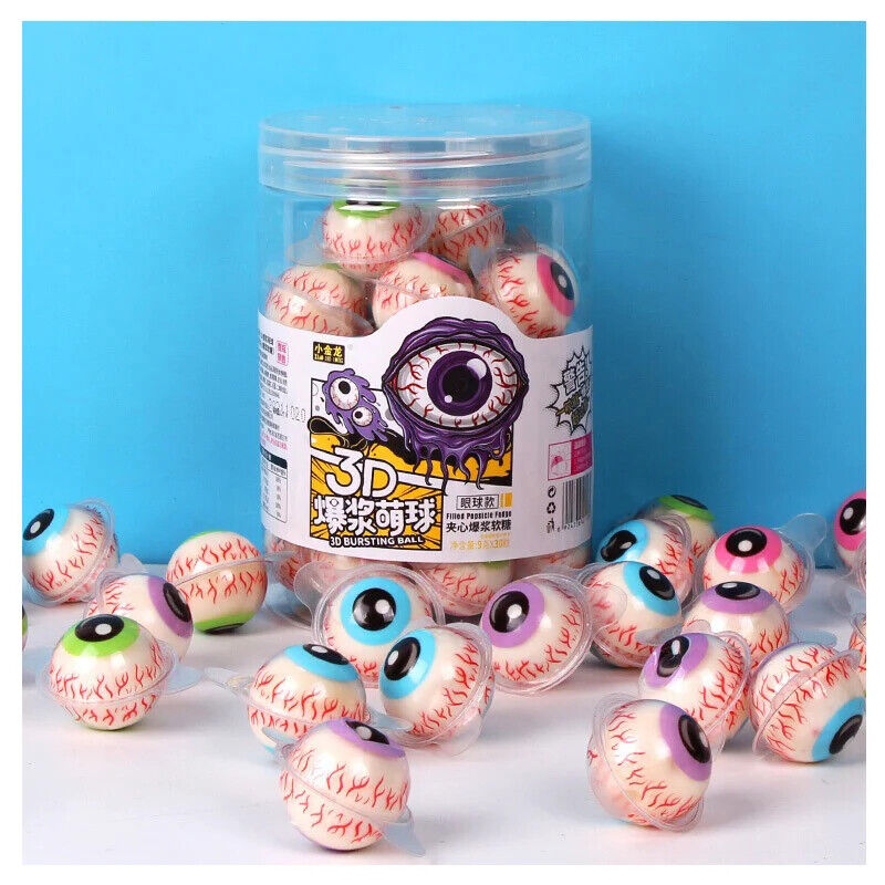 Spherical Gum Eyeball Gummy Candy 30pcs Fruit Flavored 3D Gummy Ball Candy Main image