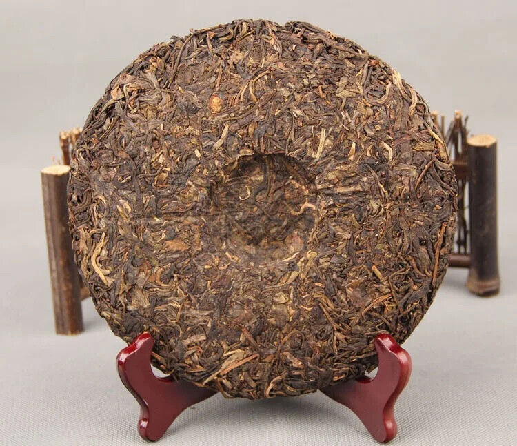 Aged Raw Puerh Tea Cake 357g Gu Hua Cha Unfermented Puer Yunnan Qi Zi Bing Cha