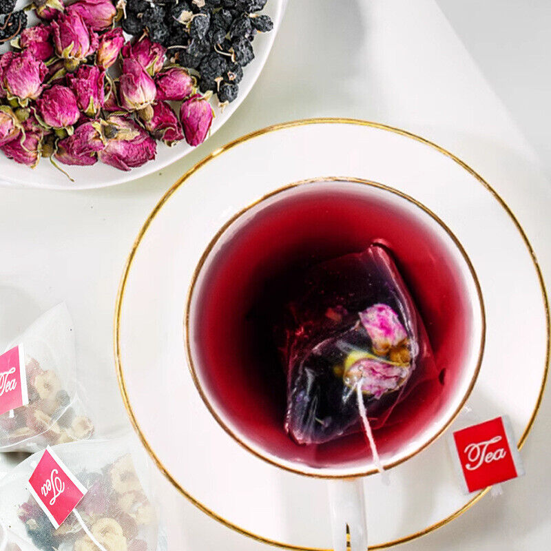 Black Goji Mulberry Rose Pyramid Tea Bags | Beauty & Health Secondary image