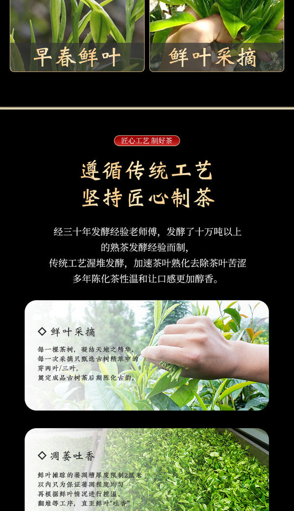 Pu'er Tea Brown Mountain Old Tree Tea Agarwood Pu'er Mature Tea Green Food