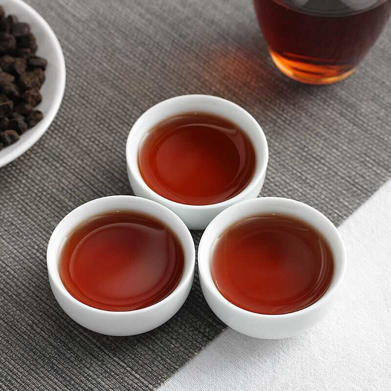 HelloYoung 500g Yunnan Pu'er Ripe Tea 09 Menghai Nuoxiang Tea Fossil New C1 Crushed Silver