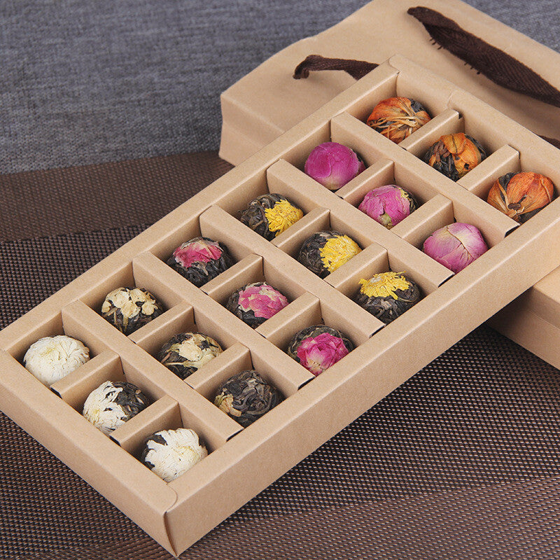 Floral Yunnan Pu'er Raw Tea Dragon Ball Lily Rose Jasmine Peony Flower Tea Secondary image