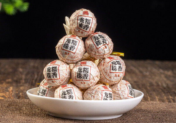 500G Yunnan Pu'er Tea Glutinous Fragrant Xiaotuo Old Ripe Tea Dragon Ball Tea