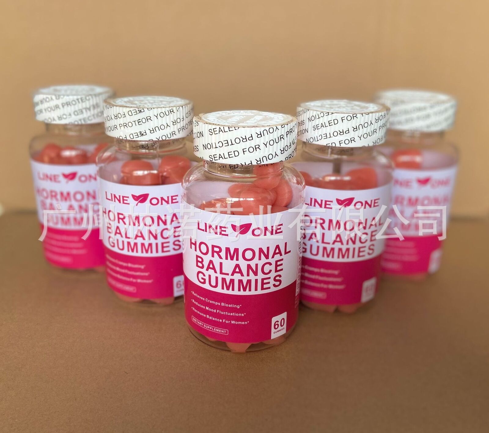 2 bottles Hormonal Balance PMS Relief 60 Gummies-Strawberry flavor