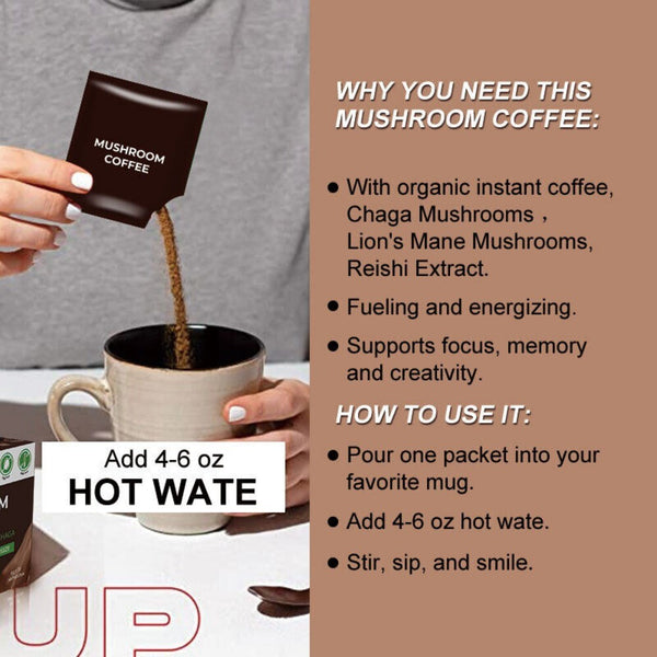 Weight Loss Coffee Powder Mushroom Coffee Drink Healthy Slimming Beverage