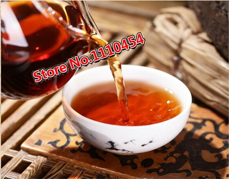 HelloYoung Pressed Tea Ecology Black Tea Yunnan Pu-Erh Tea Brick Organic Cooked Puer 250g