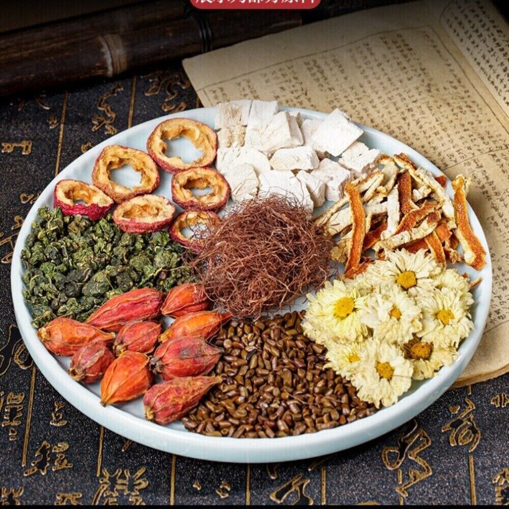 Premium Detox Herbal Tea Kudzu Corn Silk Hawthorn Qing Qian Liu Blend Main image