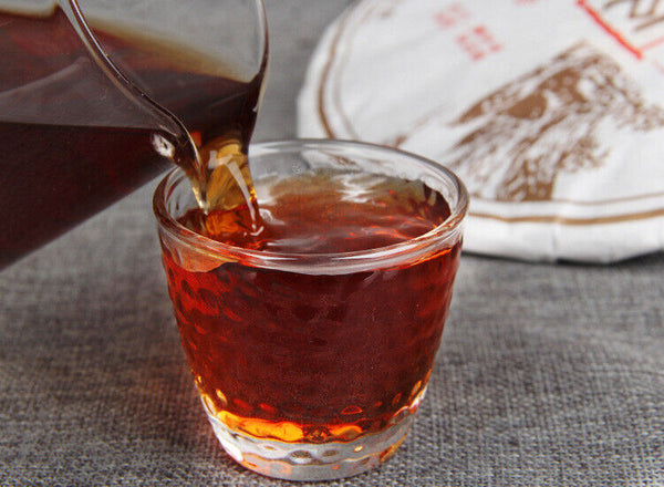 HelloYoung Yunnan Puerh Tea Seven Seed Cake Jingmai Mountain Precious Puerh Ripe Tea 12.6oz