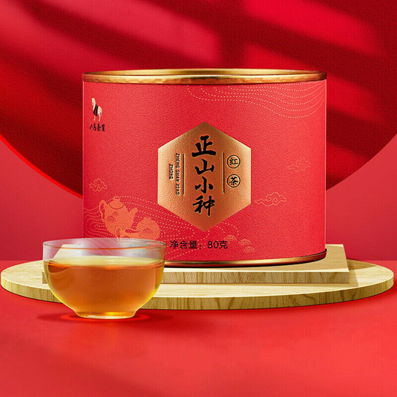 HelloYoung Health Care Premium Zhengshanxiaozhong Black Tea Natural Canned Fragrant Tea 80g