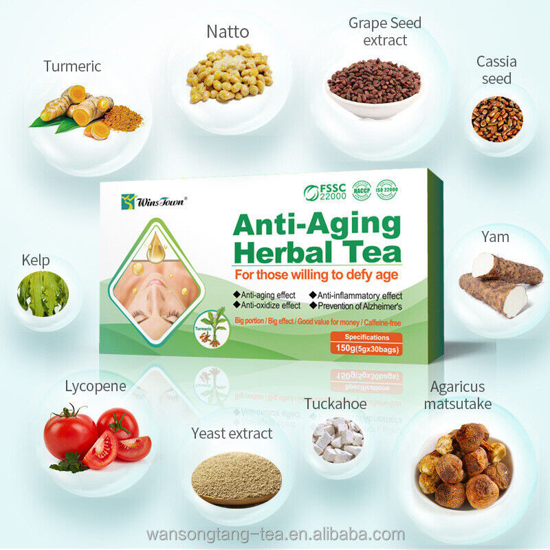 Anti Aging Tea Natural Herbal Skin Whitening Beauty Detox Vitamin Lightening Tea
