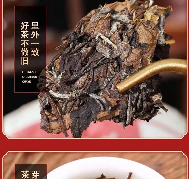 HelloYoung 100g Fuding White Tea Old Shoumei Aged Jujube Herbal White Tea Small Cake