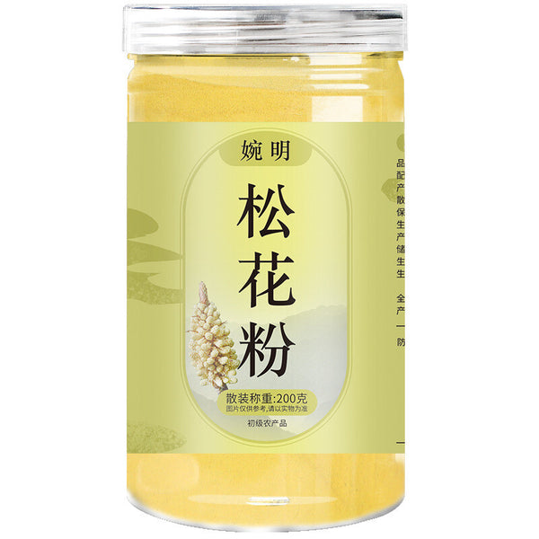 200g/Tin Raw Pine Pollen Fresh Pine Pollen Head Powder Wanming Pine Pollen