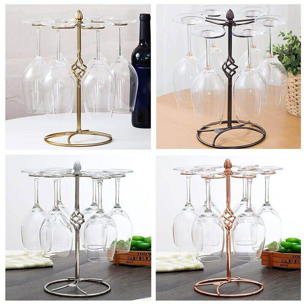 Wine Glass Holder Metal Wine Rack Hanging Bar Stand Bracket Goblet Holder Gift