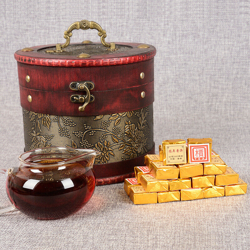 云南 Pu'er Tea Leaves Aged Small Golden Brick 600g Chen Xiang Mini Tuo Tea Main image