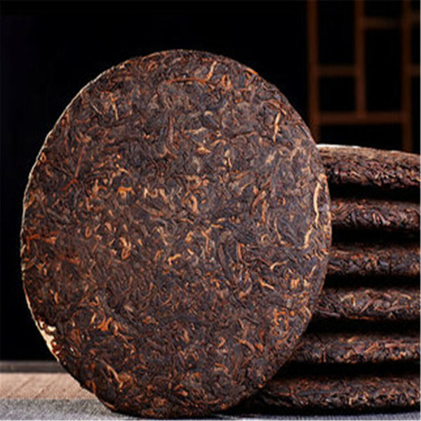 HelloYoung Royal Qi Zi Bing Cha Aged Cake Yunnan Menghai Pu'er Tea Shen Ripe Black Tea 357g