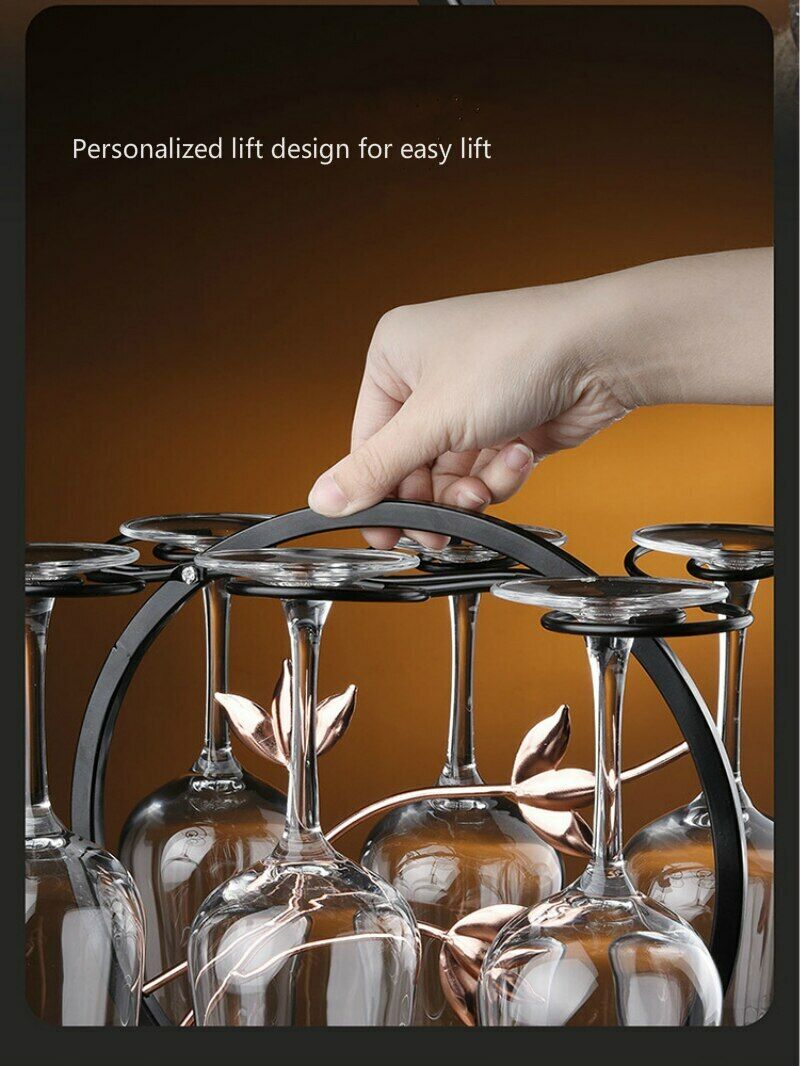 Detachable Goblet Hanging Rack Retro Metal Wine Bottle Holders Home Decorations