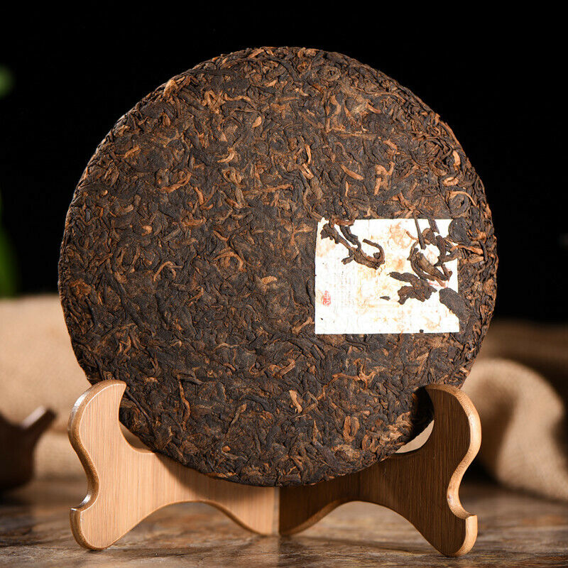 HelloYoung TeaPuerh Cooked Tea Cake Pu'er Black Tea Slimming Healthy Drink 357g Yellow Seal