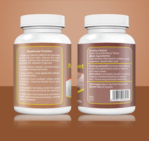 Bitter Gourd Mulberry Tablet Diabetic Glucose Support Supplement Blood Sugar