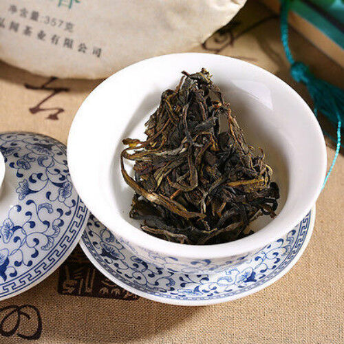 357g cha Pu-erh Tea Cake Green Tea Yunnan Menghai Puer Tea Chinese Sheng Cha 普洱茶