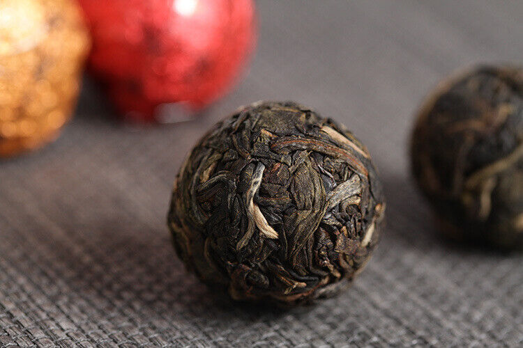 HelloYoung 21pcs Yunnan Pu'er Tea Colorful Dragon Pearl Handmade Dragon Pearl Pu'er Raw Tea