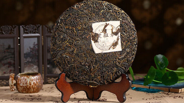 HelloYoung Pu-erh Tea Cake Green Tea Yunnan Menghai Puer Top Chinese Sheng Tea Cha 357g