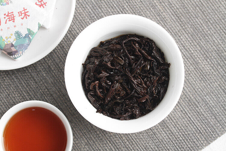 HelloYoung 500G Yunnan Pu'er Tea Menghai Flavor Small Square Brick 8g Ripe Tea