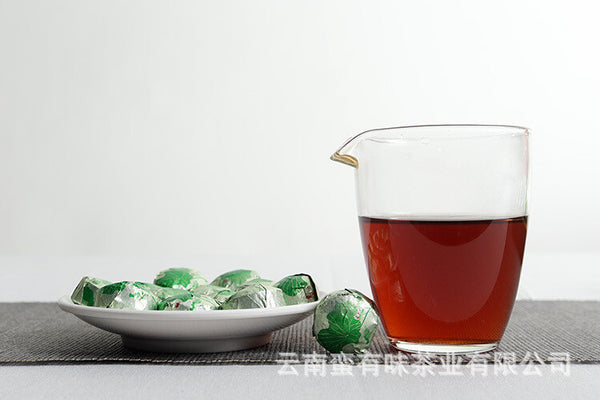 500g Yunnan Ripe Pu'er Tea Lotus Leaf Flavored Ripe Pu'er Mini Tuo Tea