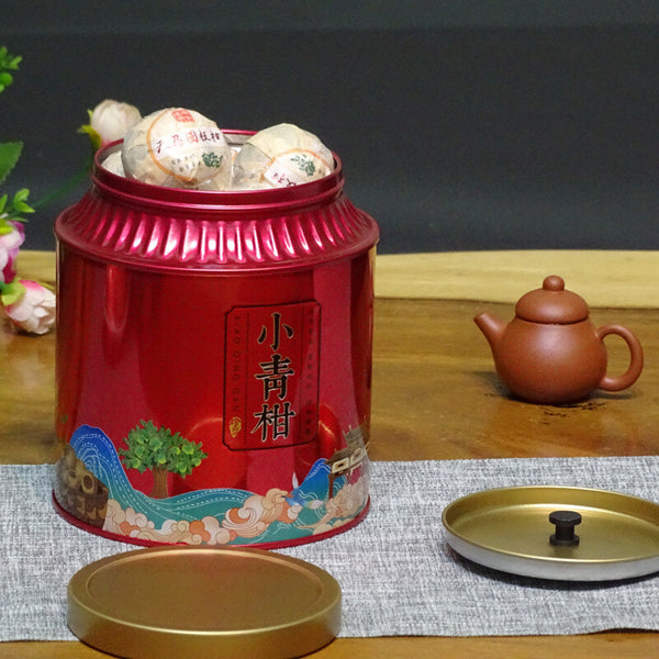 Xinhui Raw Sun-dried Tianma Xiaoqingkan Canned Puerh Ripe Tea 500g