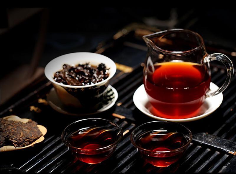 357g Yunnan Pu-erh Tea Puerh Ripe Tea Wishful Tea-cake Top Class Cooked Puer Tea