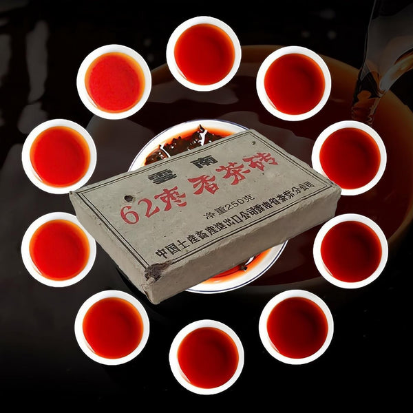 Natural and Healthy Chinese Black Tea Brick: 250g Red Date Ripe Pu erh Tea