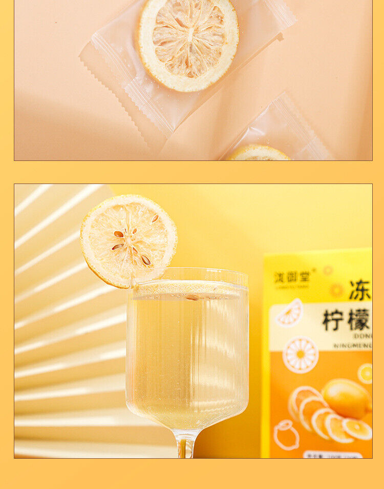 Freeze-Dried Honey Lemon Slices: 20 Sachets Cold Brew Fruit Tea