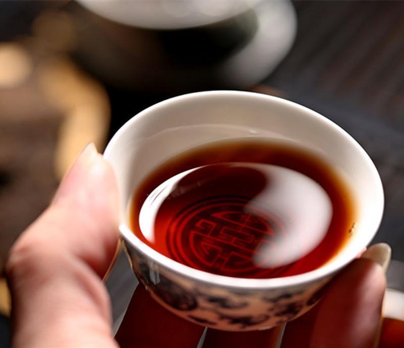 357g Yunnan Pu-erh Tea Puerh Ripe Tea Wishful Tea-cake Top Class Cooked Puer Tea