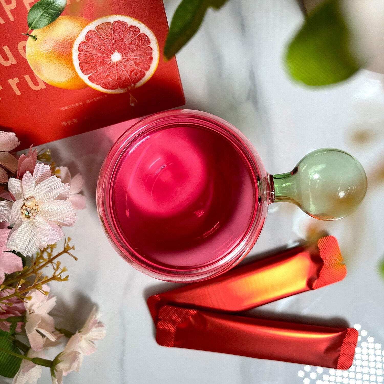 Grapefruit dragon fruit vegetable drink grapefruit dragon fruit punch drink 40g