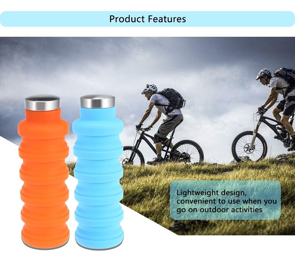 Water Bottle Retractable Folding Coffee Bottle Outdoor Travel Drinking Bottle