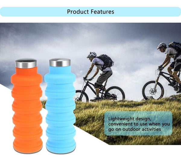 Water Bottle Retractable Folding Coffee Bottle Outdoor Travel Drinking Bottle