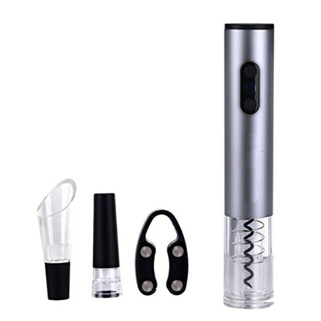 4-Pcs  Aluminum Alloy Kitchen Bar Tool Sets Opener Electric Wine Stopper Pourer