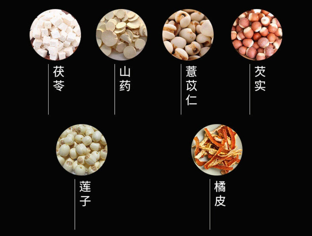 Chen Pi Four Herb Tea with Poria Yam Fox Nut Job’s Tears Lotus Seed Blend