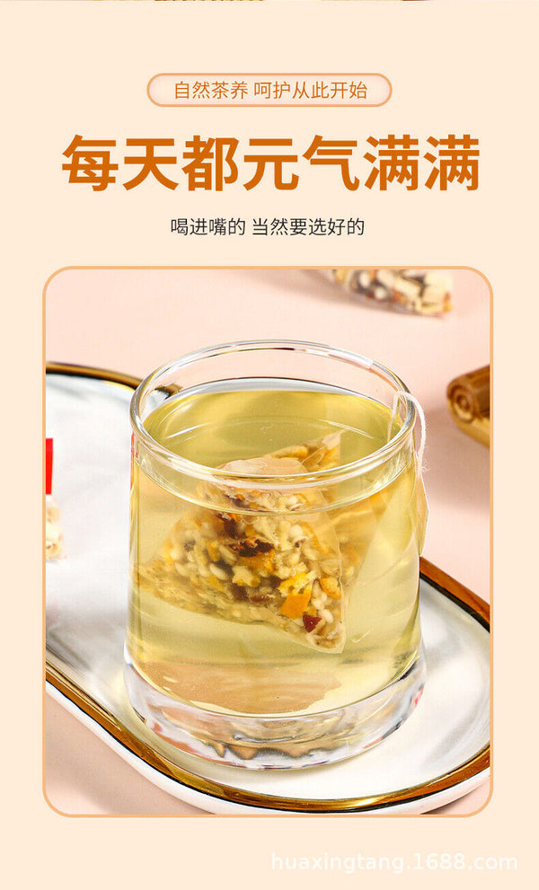 HelloYoung 80g 8g*10 packs of five fingers Poria tea triangle tea bags Tu Fu Ling Job tea