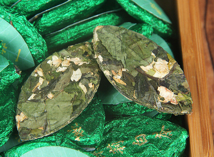 Small Tea Cakes Jasmine White Tea Floral Aroma Jasmine Flower Aged White Tea