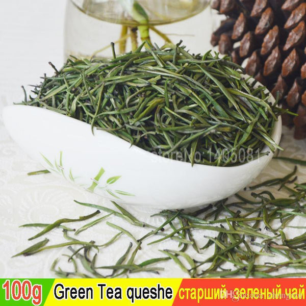 HelloYoung High Quality Green Tea Mingqian Fried Queshe Maojian Tea Green Healthy 100g
