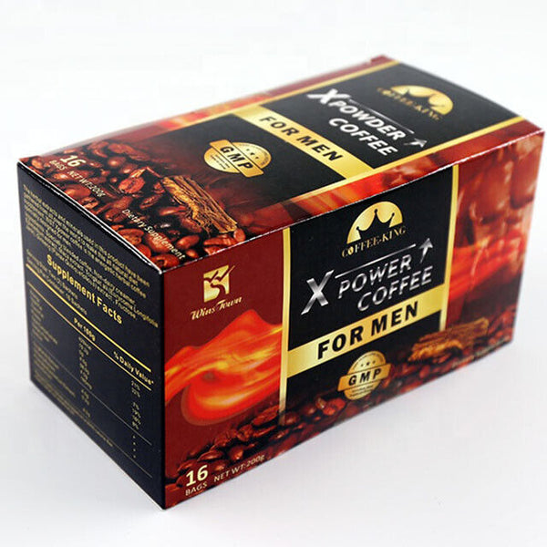 Man X Power Kaffee Maca Erweiterung Instant-Kräuterkraft-Kaffee 12,5g×16 Beutel